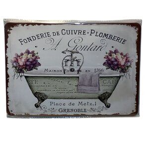 Golden Era Toiletries 8 X 5.5 Metal Sign Bathroom Decor New Sealed